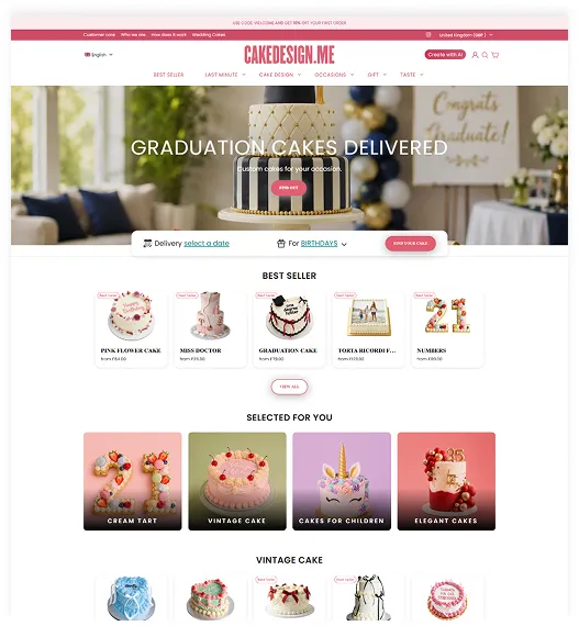 Cake Design desktop preview