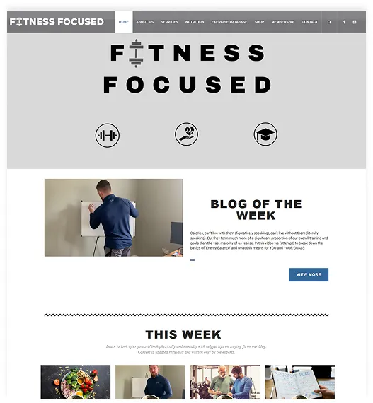 Fitness Focused desktop preview